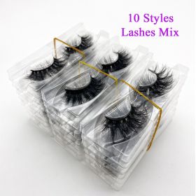Wholesale 20/30/40/50Pairs Eyelashes 3D Mink Lashes Handmade Fluffy Dramatic Lashes Cruelty Free False Eyelashes Makeup Lashes - 100 pairs - Random Mi
