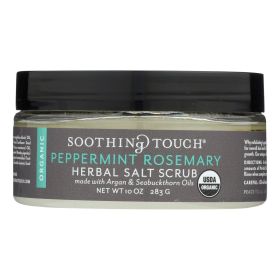 Soothing Touch Scrub - Organic - Salt - Herbal - Peppermint Rosemary - 10 oz - 1576206