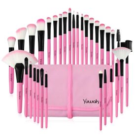 32 Pieces Professional Makeup Makeup Brush Kit with Makeup Bag - default