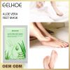 Kameel Melk Voet Masker AloâˆšÂ´ Vera Peeling Voeten Masker Exfoliating Sok Scrub Voor Pedicure Anti Crack Verwijderen Dode Huid Voet patch Care - Green