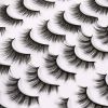 USA 20 Pairs False Eyelashes Soft Natural Extension Black 3D Makeup Lashes Black - 20Pairs