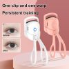 Eyelash Curler Portable Electric Heated Comb Eye Lash Perm Long Lasting Eyelashes Curls Thermal Eyelash Curler Makeup Tools - Pink