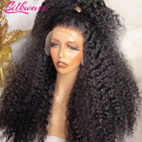 250 Density Water Wave 13x6 HD Lace Front Wig Curly Human Hair Wig 100% Pre Plucked 30 40 Inch Deep Wave Frontal Wigs For Women (Stretched Length, Density: 30inches, 150%, Color: 13x6 Lace Front Wig)