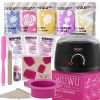 Waxing kit 23 items, WUWUVISTA Hair Removal Hard Wax Kit with Wax Warmer&Wax Beads for Full Body/Face/Underarm/Bikini/Sensitive Skin for Women&Men